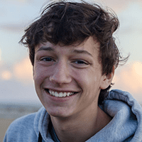 tightly cropped image of parent and child